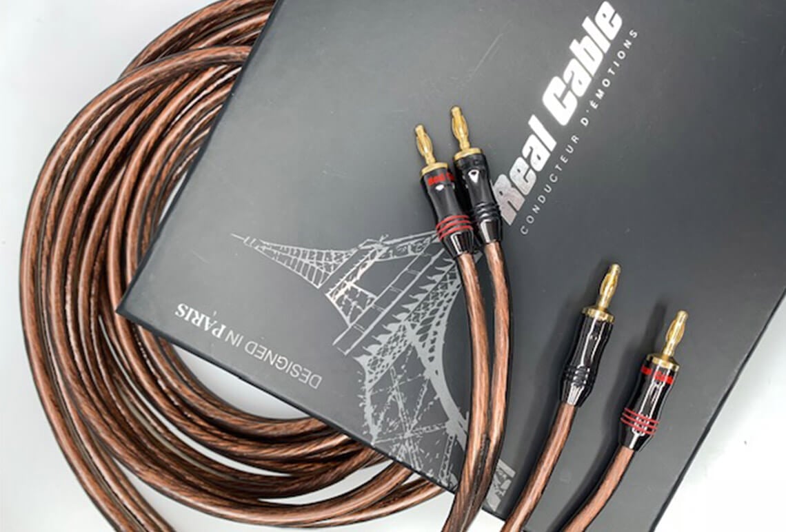 Real Cable Elite 500 to kable bananowe z końcówkami bananowymi z konektorami z 24-karatowego złota